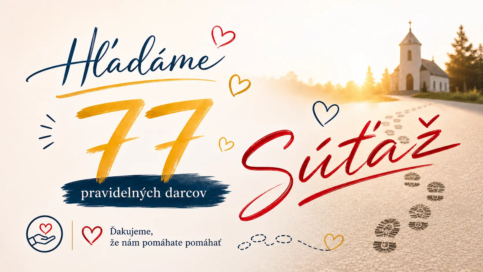 Hľadáme pravidelných darcov